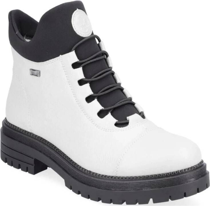 Rieker Witte Gesloten Booties White Dames