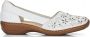 Rieker Witte Leren Ballerina Flats Wit Dames - Thumbnail 1