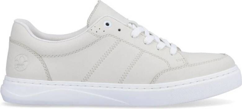 Rieker Witte Leren Sneakers voor Heren Wit Heren