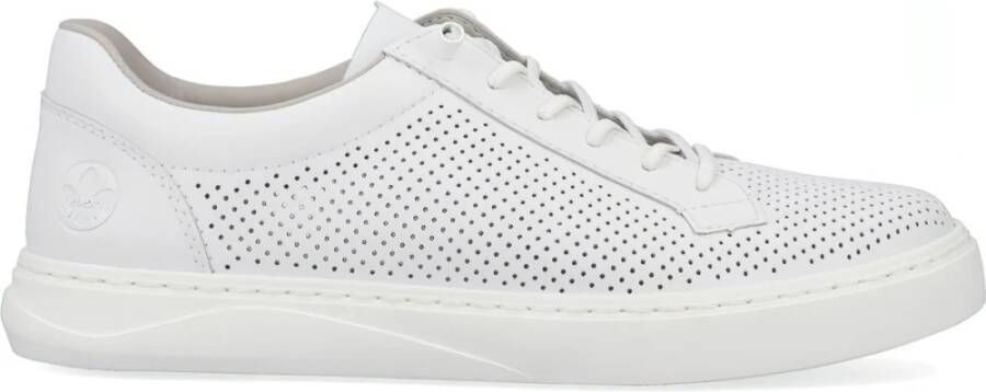 Rieker Witte leren sneakers voor heren White Heren