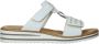 Rieker Slippers sleehak zomerschoen pantoffels met praktisch klittenband - Thumbnail 2