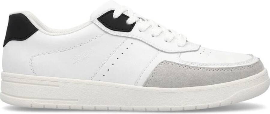 Rieker Comfortabele witte leren sneaker voor heren White