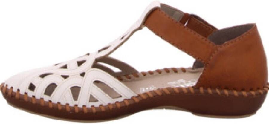 Rieker Witte Strappy Sandalen voor Dames