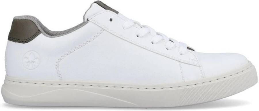 Rieker Witte Synthetische Stoffen Volwassen Sneakers Wit Heren