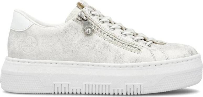 Rieker Witte Vrijetijdsschoenen Dames Sneakers White Dames