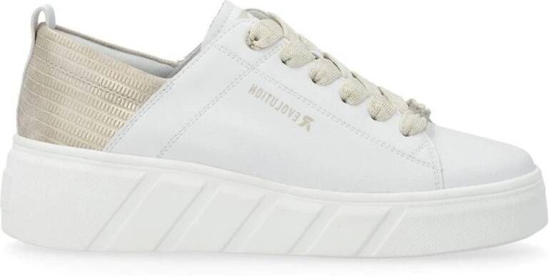 Rieker Witte Vrijetijdssneakers Vrouwen Stijlvol Comfort White Dames