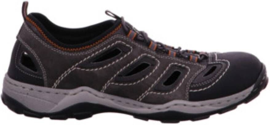 Rieker Zwarte Casual Herensandalen