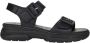 Rieker Zwarte Casual Platte Open Sandalen Black Dames - Thumbnail 1