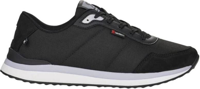 Rieker Zwarte Casual Veterschoenen Black Dames