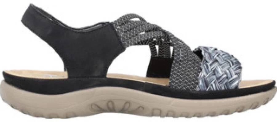 Rieker Sandalen zomerschoen sandaal sleehak met gevlochten bandage - Foto 4