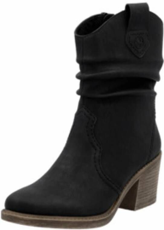 Rieker Cowboylaarsjes cowboystiefeletten laarzen hakken met geraffte slouchy schacht