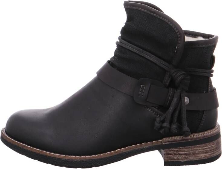 Rieker Winterlaarzen winterankle boots blokhak warme voering met decoratieve banden - Foto 2