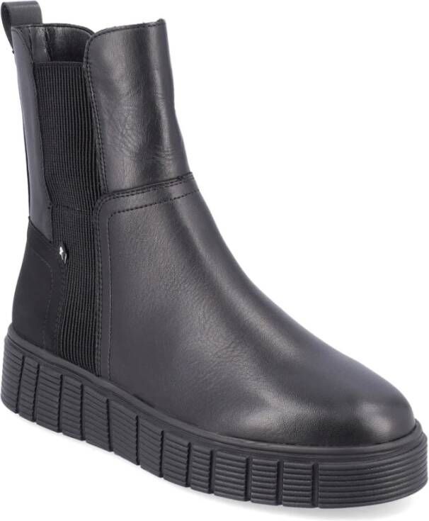 Rieker Zwarte Gesloten Booties Black Dames