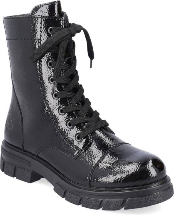 Rieker Zwarte Gesloten Booties Black Dames