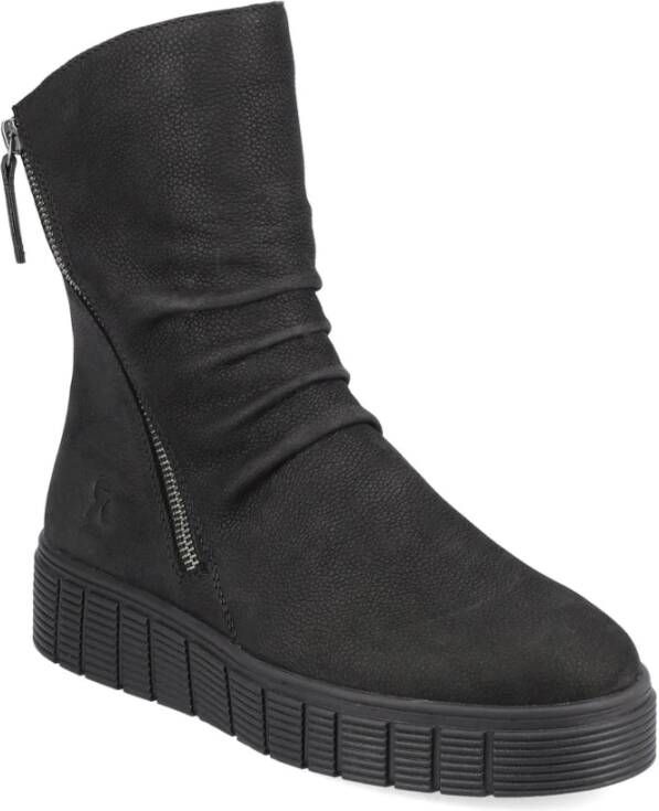 Rieker Zwarte Gesloten Booties Black Dames