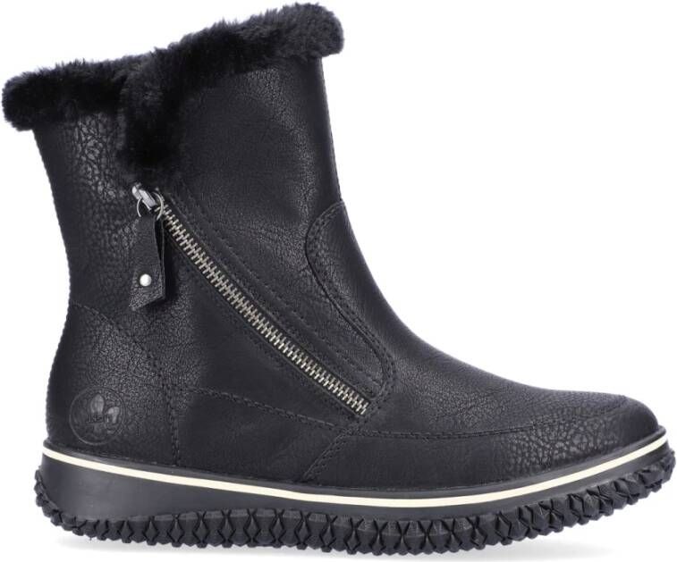 Rieker Zwarte Gesloten Booties Black Dames