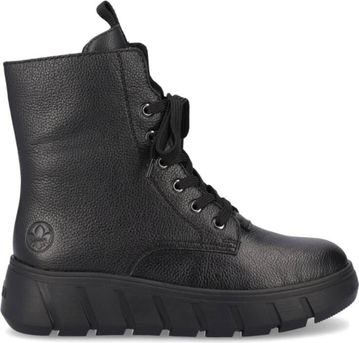 Rieker Zwarte Gesloten Booties Black Dames