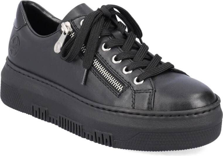 Rieker Zwarte Gesloten Sneakers voor Dames Black Dames