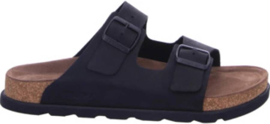 Rieker Zwarte heren slippers