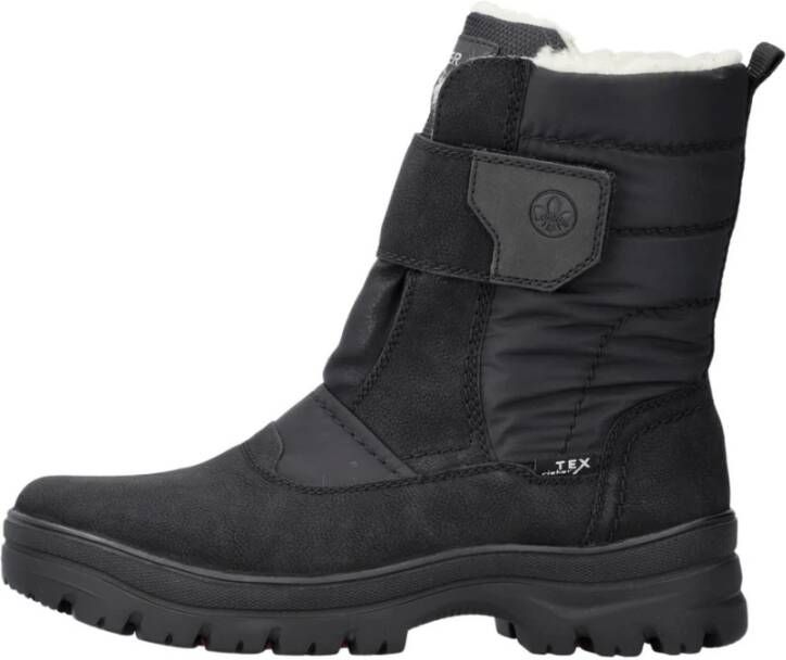 Rieker Winterlaarzen velcro boots with lambswool lining flip grip sole and tex membrane
