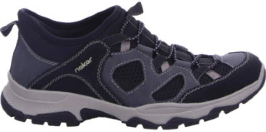 Rieker Slip-on sneakers trekking schoen outdoorschoen instapschoen met elastiek