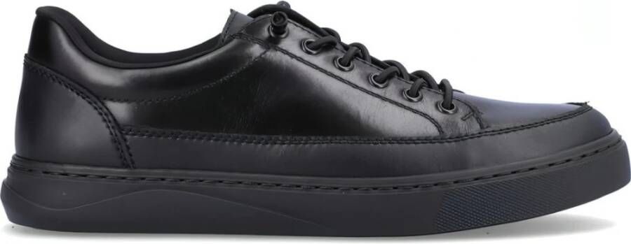 Rieker Zwarte Leren Sneakers voor Heren Black Heren
