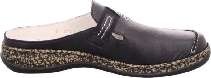 Rieker Zwarte Slippers