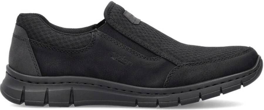 Rieker Zwarte Sneakers voor Mannen Black Heren