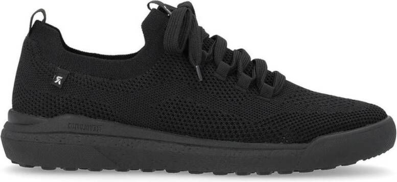 Rieker Zwarte Sneakers voor Mannen Black Heren