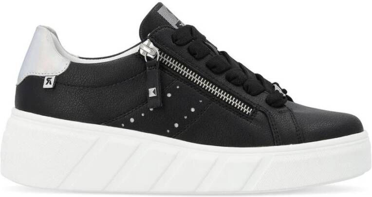 Rieker Zwarte Sneakers voor Vrouwen Black Dames