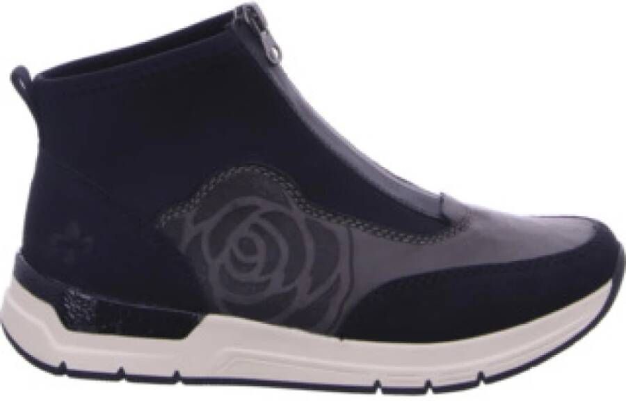 Rieker Slip-on sneakers instaplaarzen enkellaars high top sneaker in vegan uitvoering