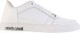 Roberto Cavalli Geëmbosseerde Witte Suède Sneakers Wit Dames - Thumbnail 1