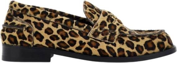 Roberto Cavalli Jaguar Print Mocassins Bruin Vrouw