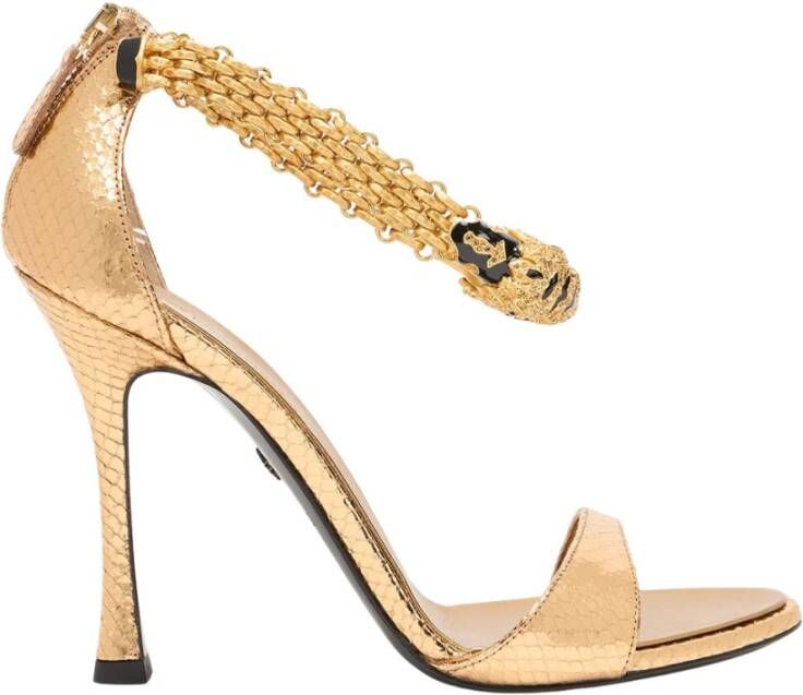 Roberto Cavalli Tijgerhak Metalen Sandalen