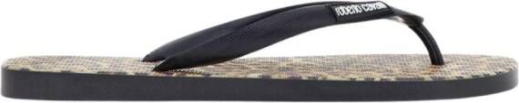 Roberto Cavalli Logo Slippers Bruin Man Italië