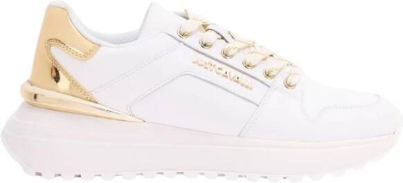 Roberto Cavalli Logo Sneakers met Gelamineerde Hiel