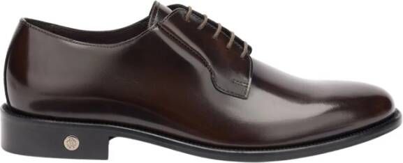 Roberto Cavalli Metallic Lace-Up Loafers met Glanzend Effect