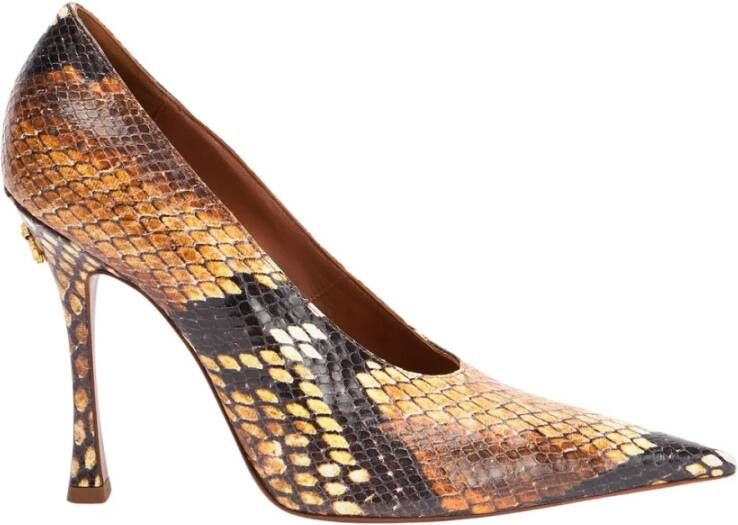 Roberto Cavalli Python Print Hoge Hak Pumps