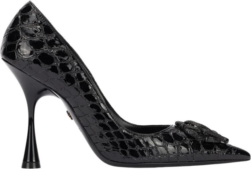 Roberto Cavalli Leren pumps met krokodillenprint