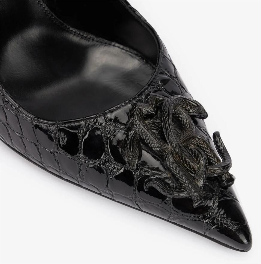 Roberto Cavalli Leren pumps met krokodillenprint - Foto 2