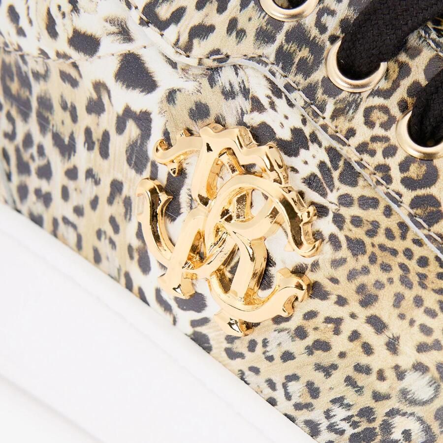 Roberto Cavalli Luipaardprint Sneaker met Monogram RC