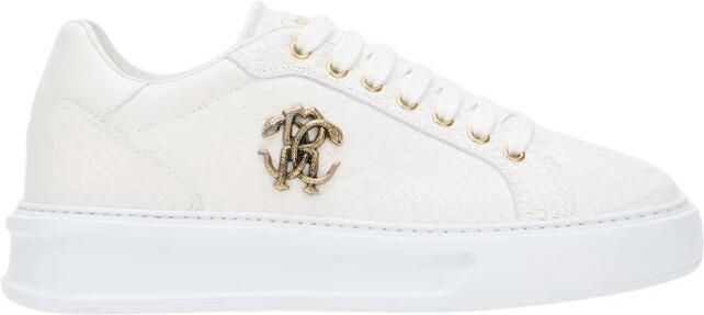Roberto Cavalli Sneaker With Mirror Snake Monogram