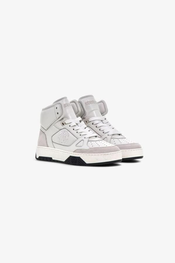 Roberto Cavalli Witte High-Top Sneakers Vrouw Italië
