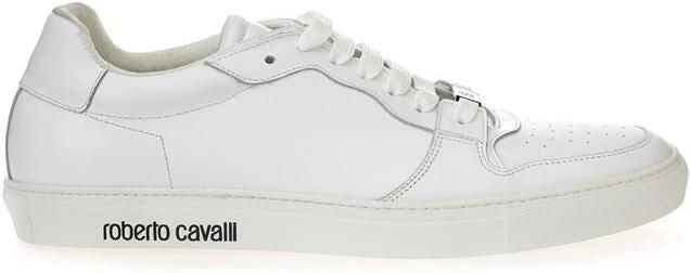 Roberto Cavalli Witte Leren Lage Sneakers - Foto 2