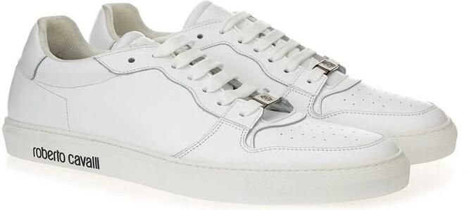 Roberto Cavalli Witte Leren Lage Sneakers - Foto 2