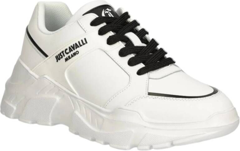 Roberto Cavalli Sneakers Wit White Heren