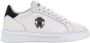 Roberto Cavalli Witte leren sneaker spiegel slang - Thumbnail 1