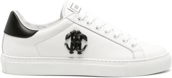 Roberto Cavalli Witte Leren Sneakers voor Vrouwen White Dames