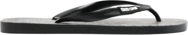 Roberto Cavalli Zwarte Heren Casual Sliders Black Heren