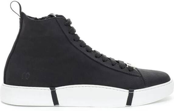Roberto Cavalli Zwarte Suède Leren High-Top Sneaker